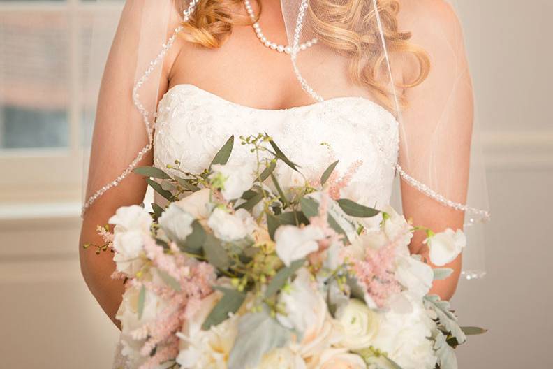 Bride and bouquet