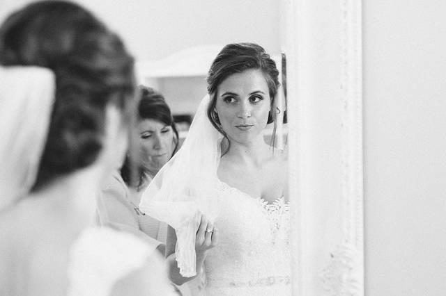 Bride in her suite