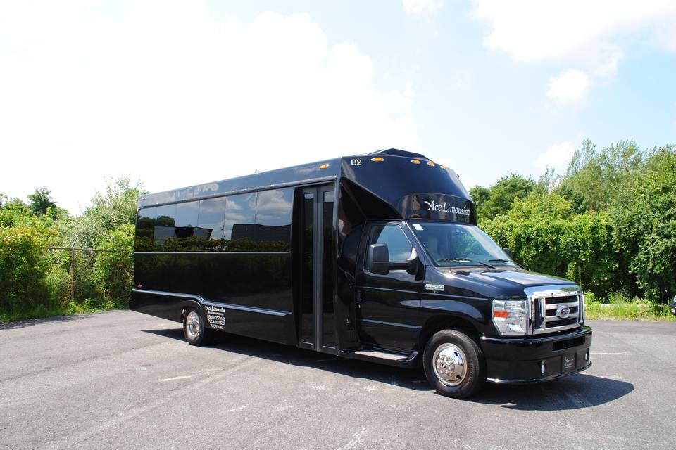 Black party bus