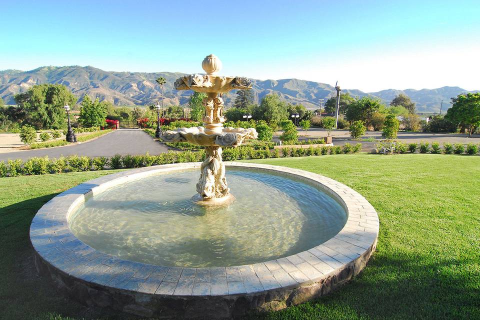 Newhall mansion fountain