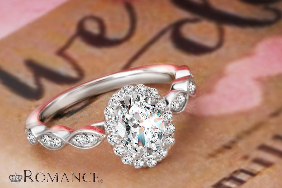 gold and diamond source engagement rings