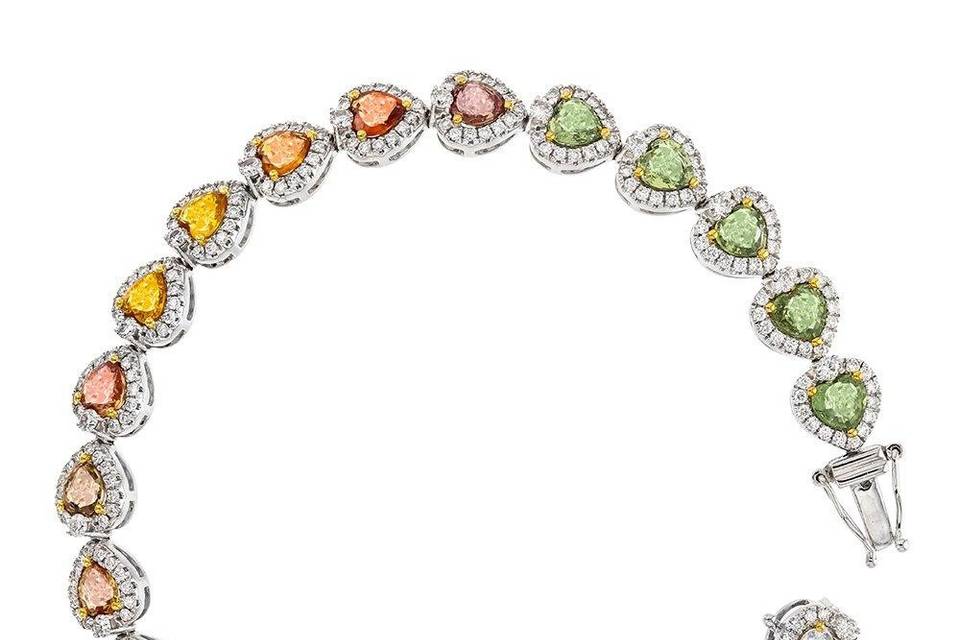 Multi-Stone Halo Bracelet