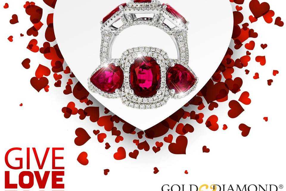 Ruby 3 Stone Ring