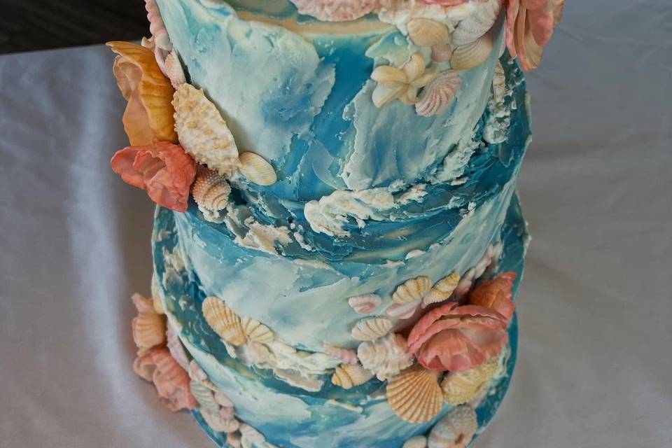 Beach wedding edible shells