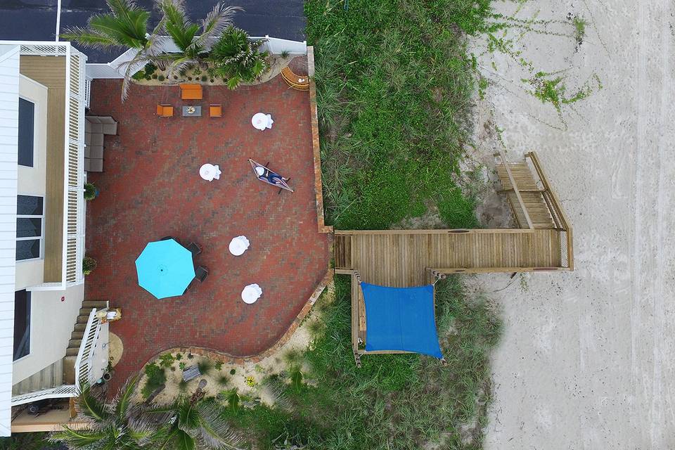 Aerial view of the deck