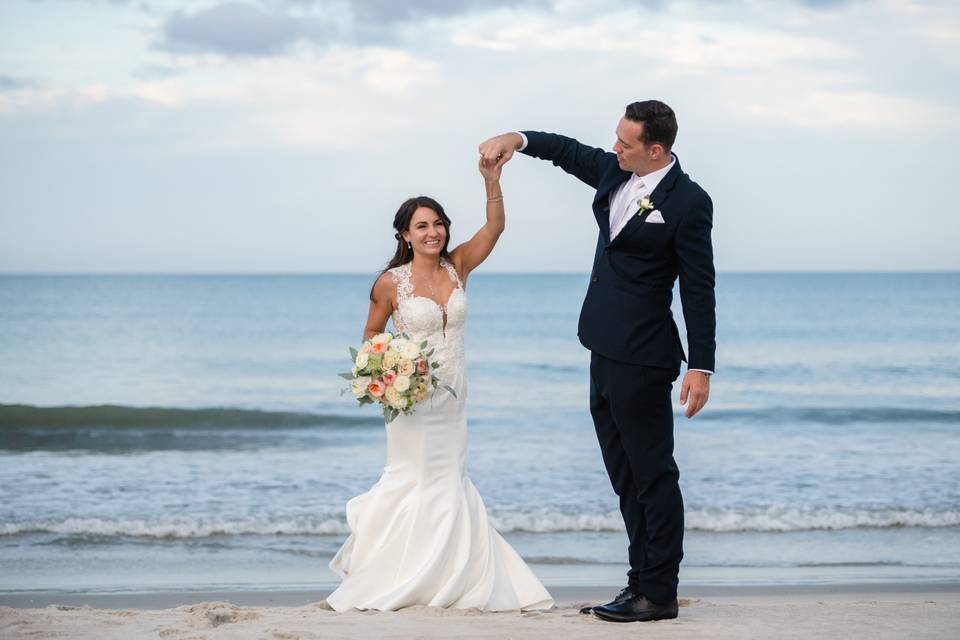 Private beach wedding