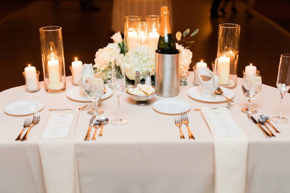 Beautifully set table