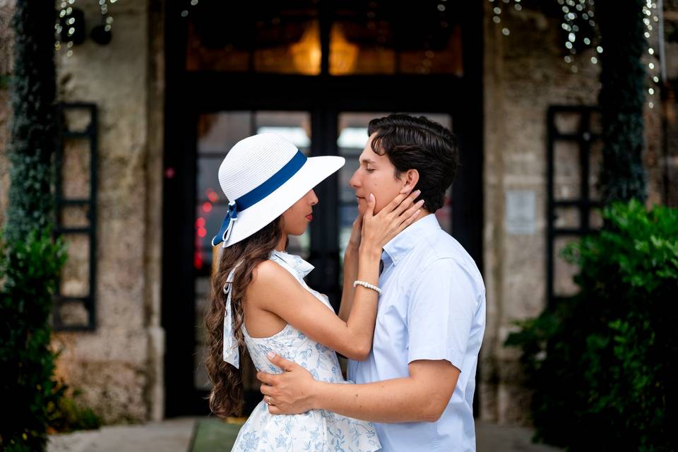 Couple looking at eachother
