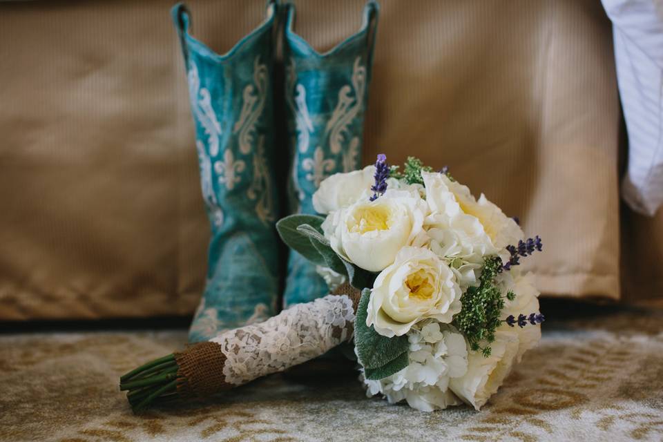 White flower bouquet