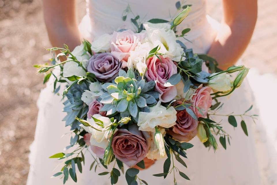 Leafy flower bouquet