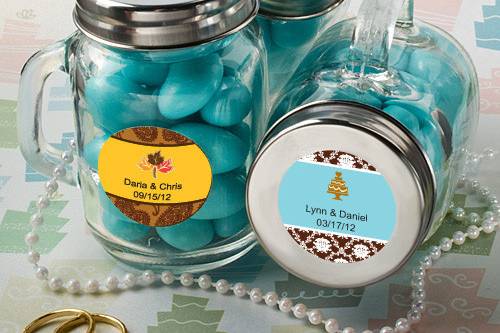 Design Your Own Glass Mason Candy Jar Favors