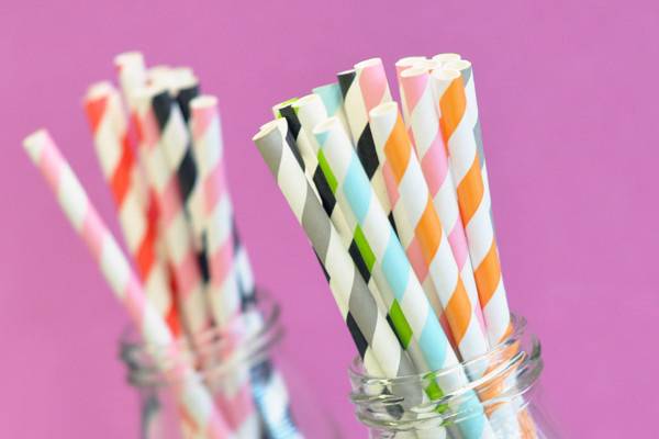 Striped Paper Straws (set of 25)