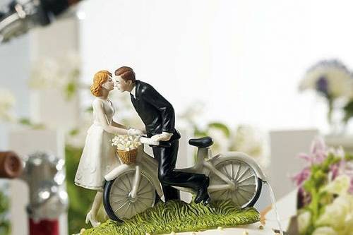 Wedding Cake Topper, bicycle, vintage