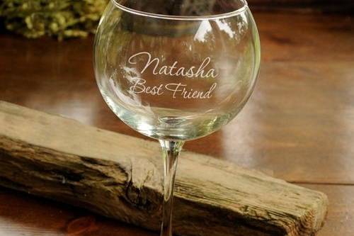 Personalized Red Wine Glass