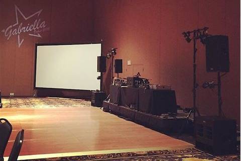 DJ setup in the ballroom