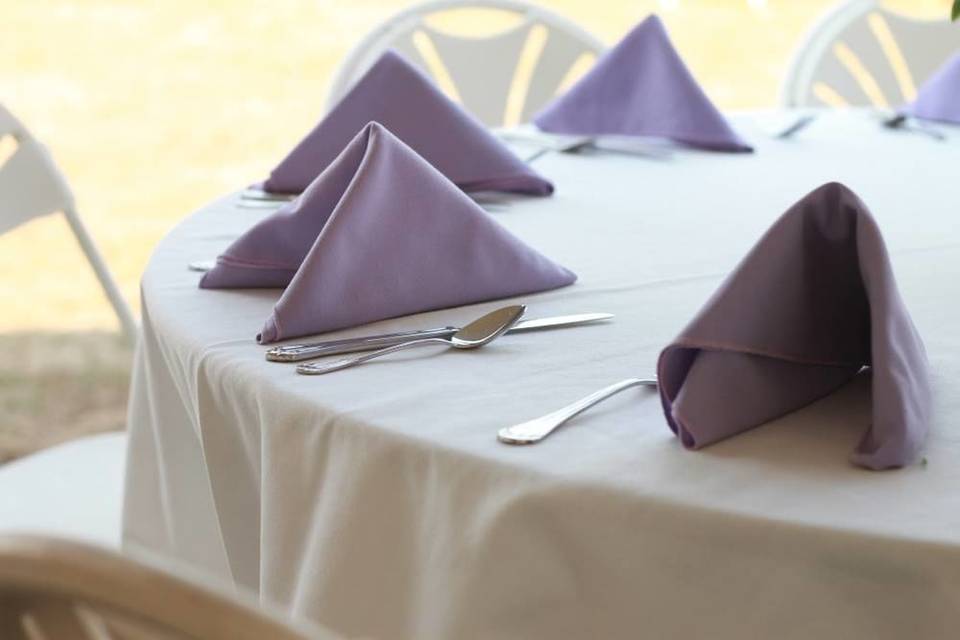 Folded Linen Napkins