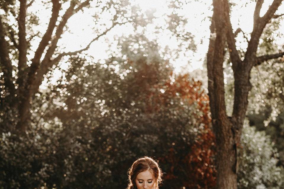 Bride holding her bouquet