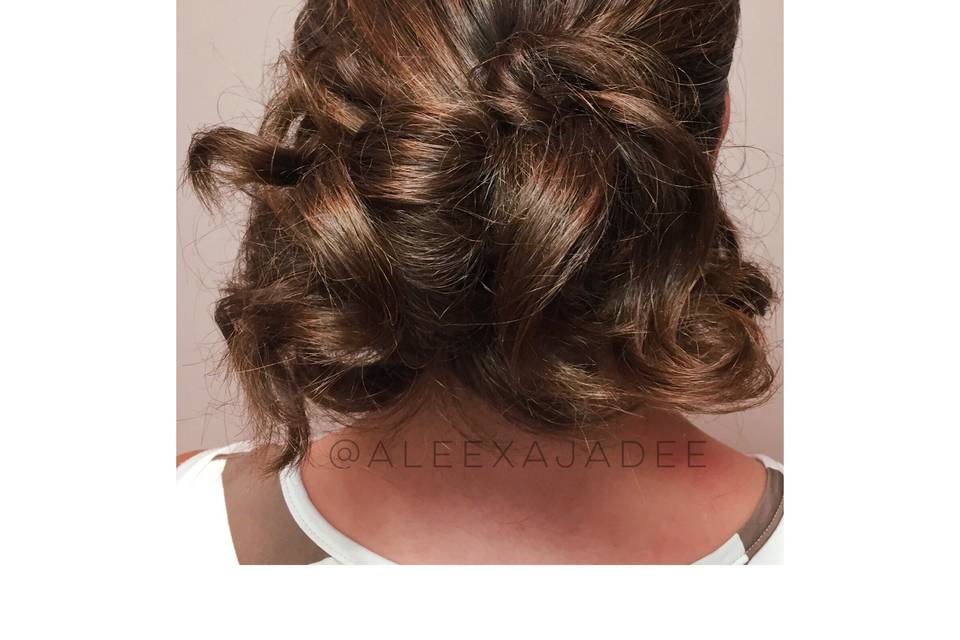 Big curled updo