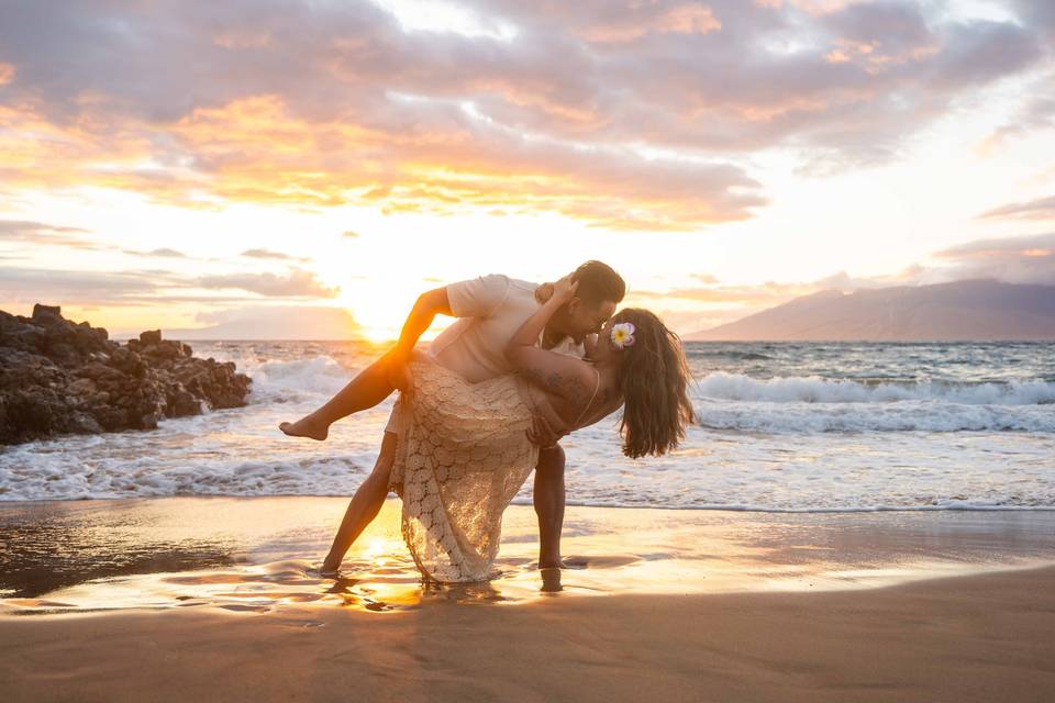 Wedding anniversary photo Maui