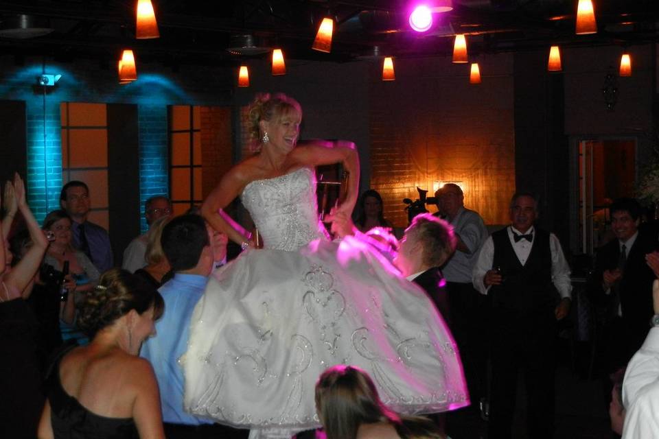 Bride dancing