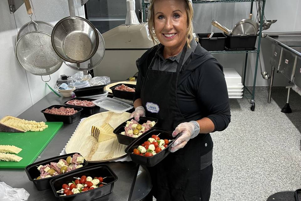 Prepping skewers