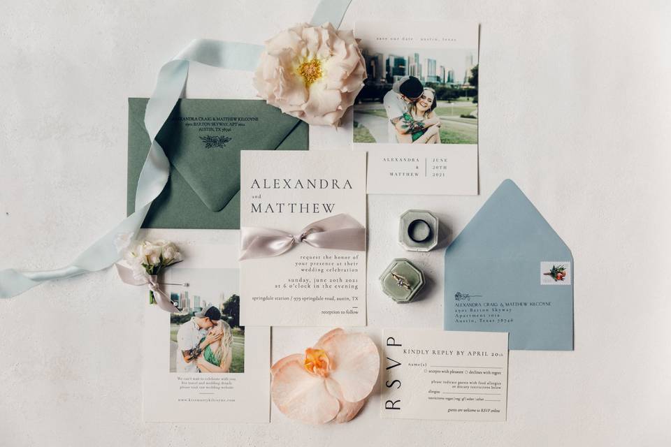 Alex & Matt's invitation suite