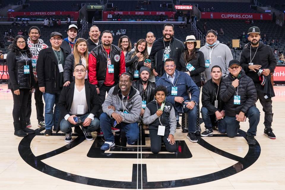 Team picture at Clippers Game