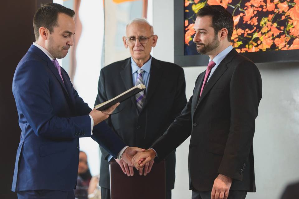 Ceremony in the restaurant