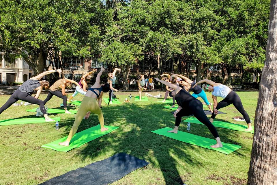 Bridal Yoga in the Park