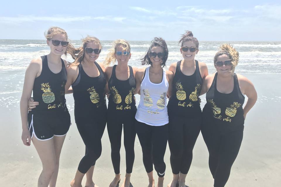 Charleston Bachelorette Yoga, Folly Beach