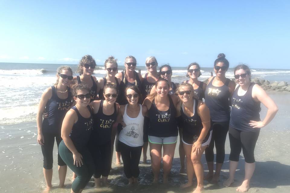Charleston Bachelorette Party with Serenity Tree Yoga on Folly Beach
