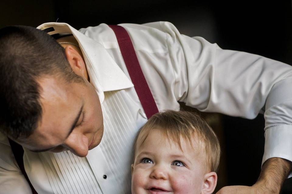 Getting Ready - Groom with Son