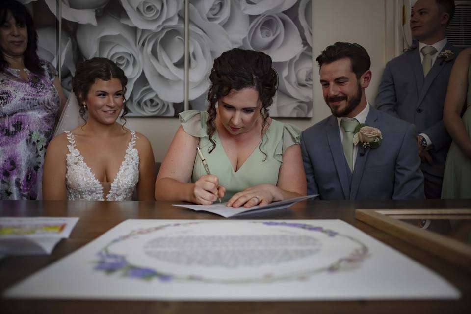 Wedding License Signing
