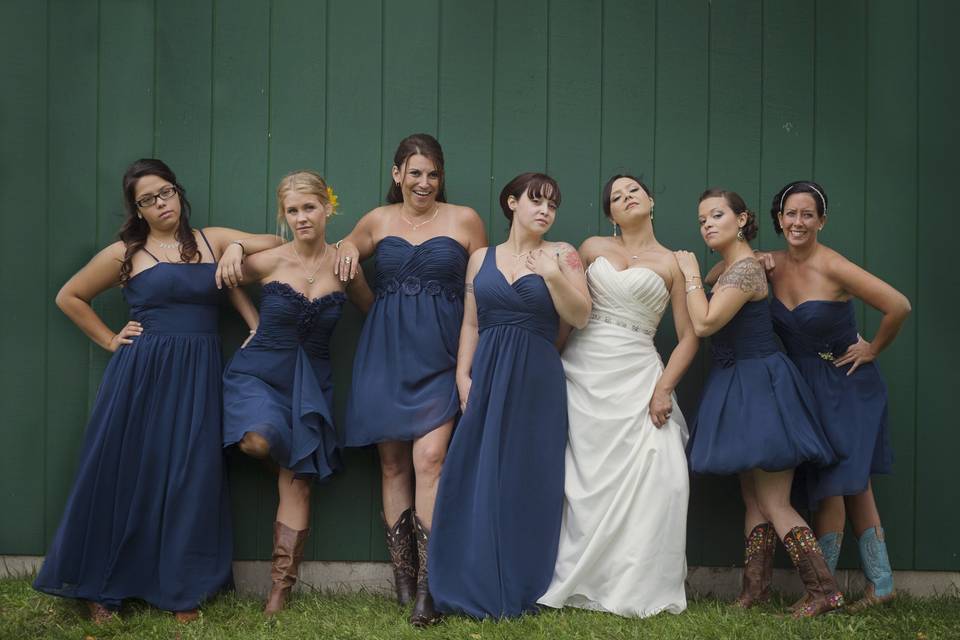 Bride with Bridesmaids