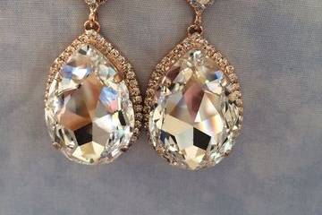 Swarovski Crystal Embellished Teardrop Earrings