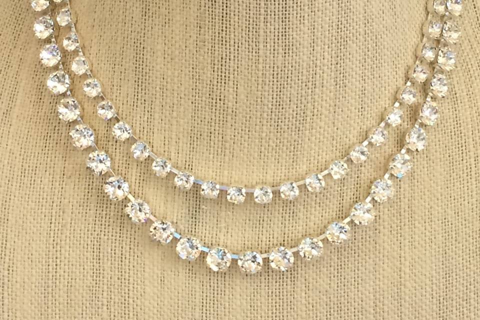 Double Strand Swarovski Crystal Necklace