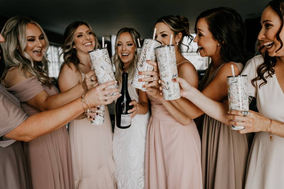 Soft Glam Bridal Party