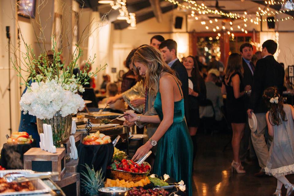 Food stations for guests