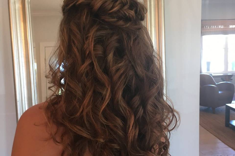 Twisted half updo