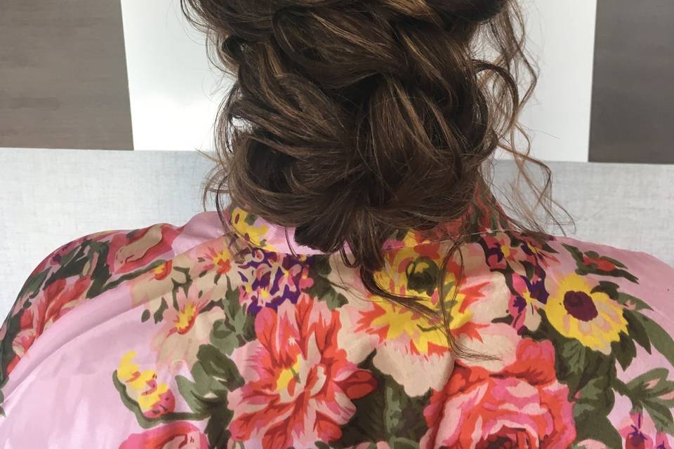 Low romantic updo