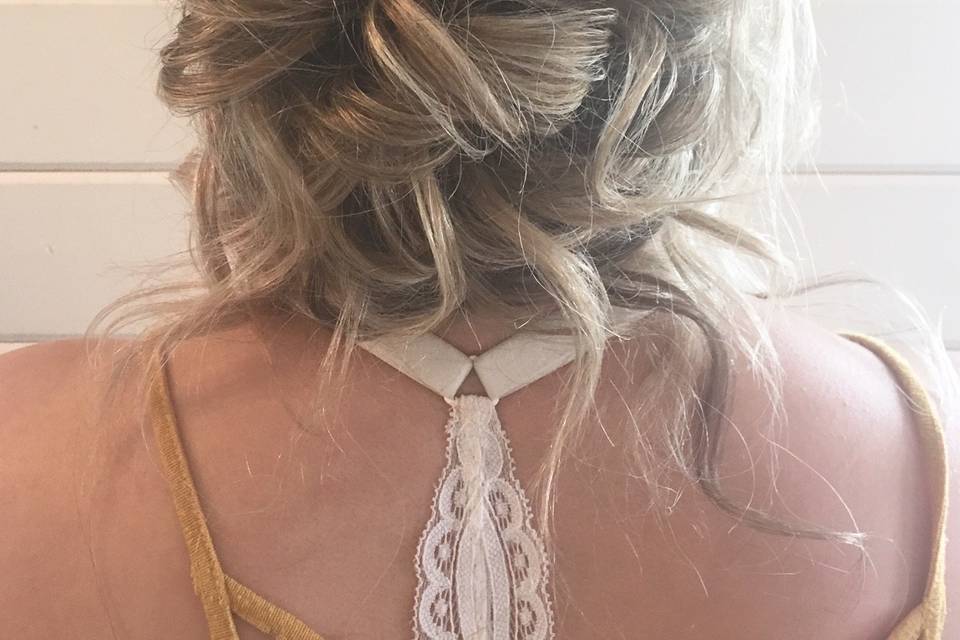 Low romantic updo