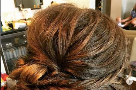 Fishtail, low updo