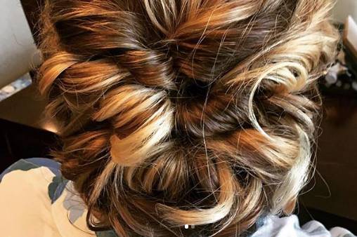 Twisted low updo