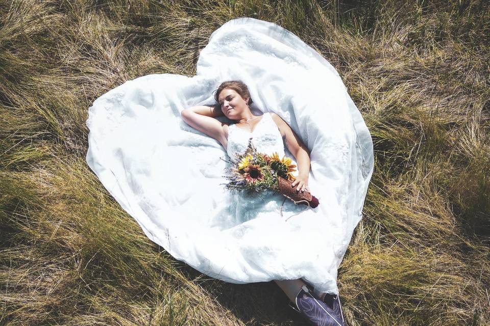 Bride from sky