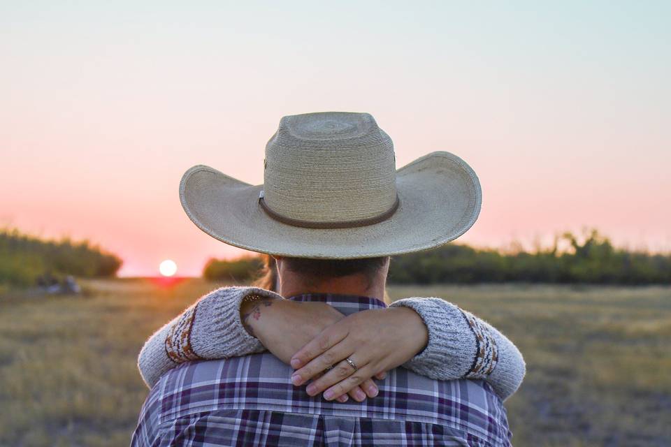 Sweet love at sunset