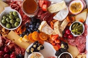Extensive cheese + charcuterie