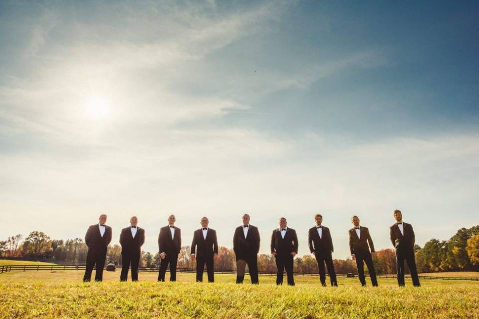 Groom and groomsmen