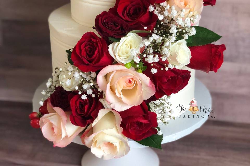 Cake with flowers