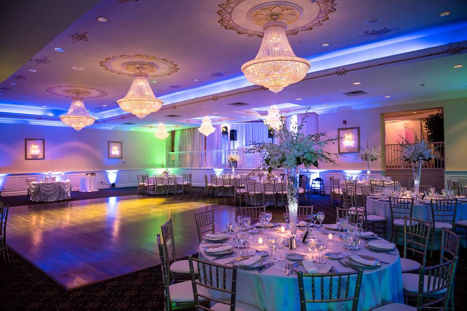 A beautifully decorated ballroom