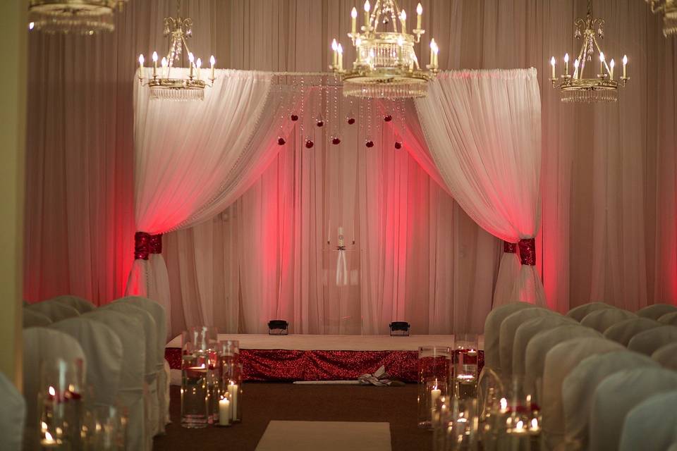 Wedding ceremony area